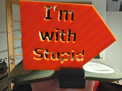 Clip-on cap sign