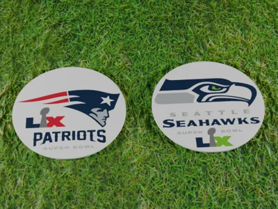 New England Patriots Superbowl LX Coaster