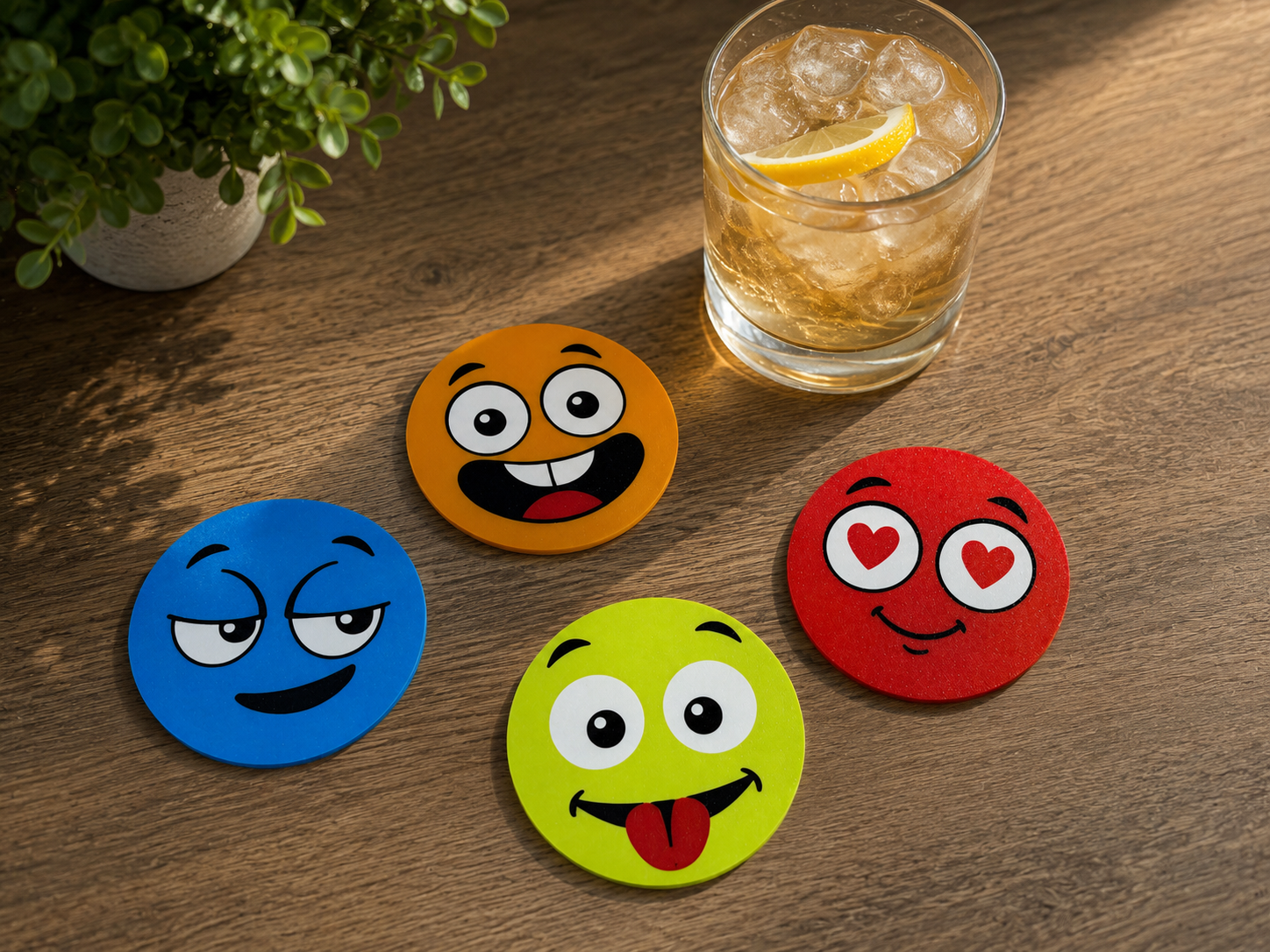 Emoji coasters 