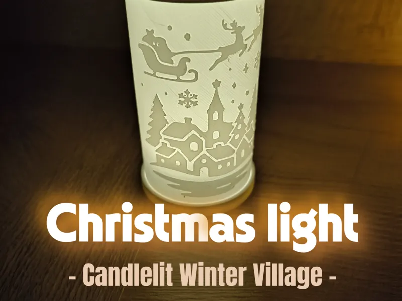 Winterdorf mit Schlittenzauber – Glow Lantern