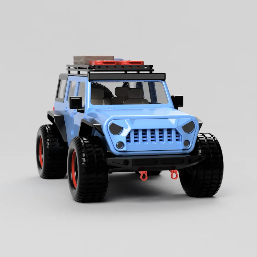 JEEP WRANGLER with LED lights - SCALE 1:12 view 2