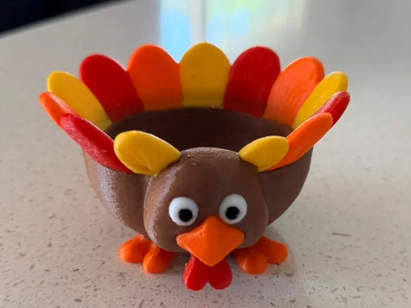 Turkey Bowl for Candy, Flowers, Candles, etc