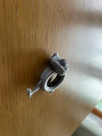 Figurine créature meme grenouille-pneu — photo 2