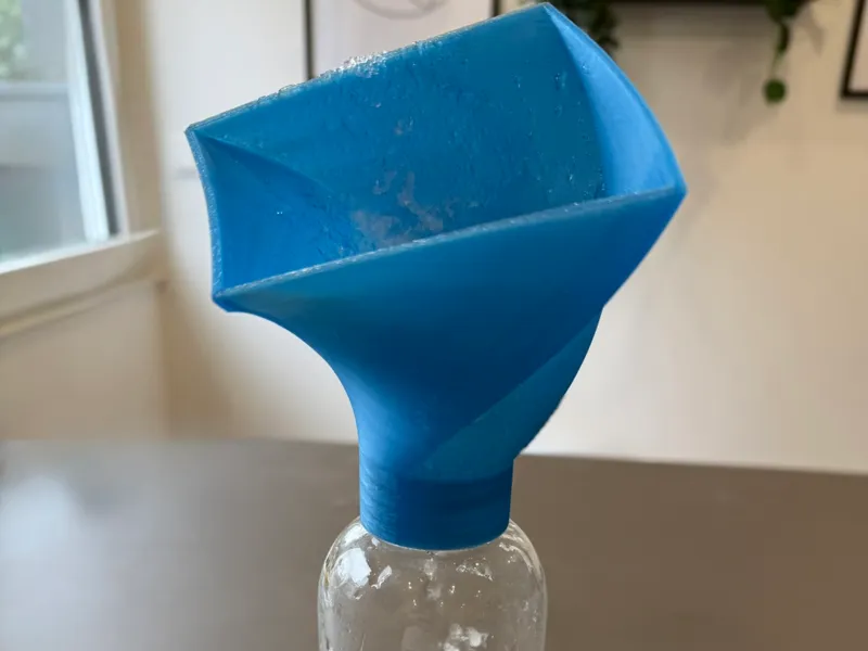 waterbottle ice funnel