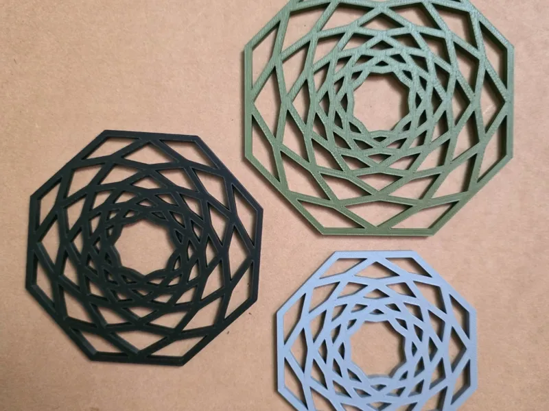 Geometric Octagon Coasters (3 Sizes)