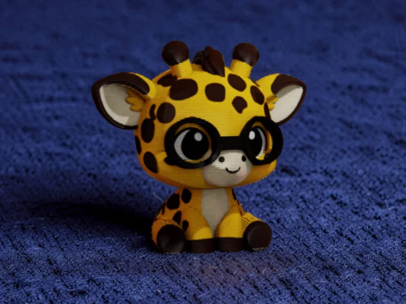 Cute Baby Giraffe (With and Without Glasses)