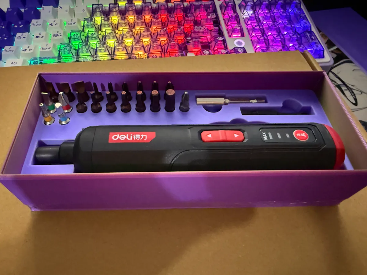 Electric Screwdriver Box Deli Electric Screwdriver Storage (Box Not Included) - Free 3D Print ...