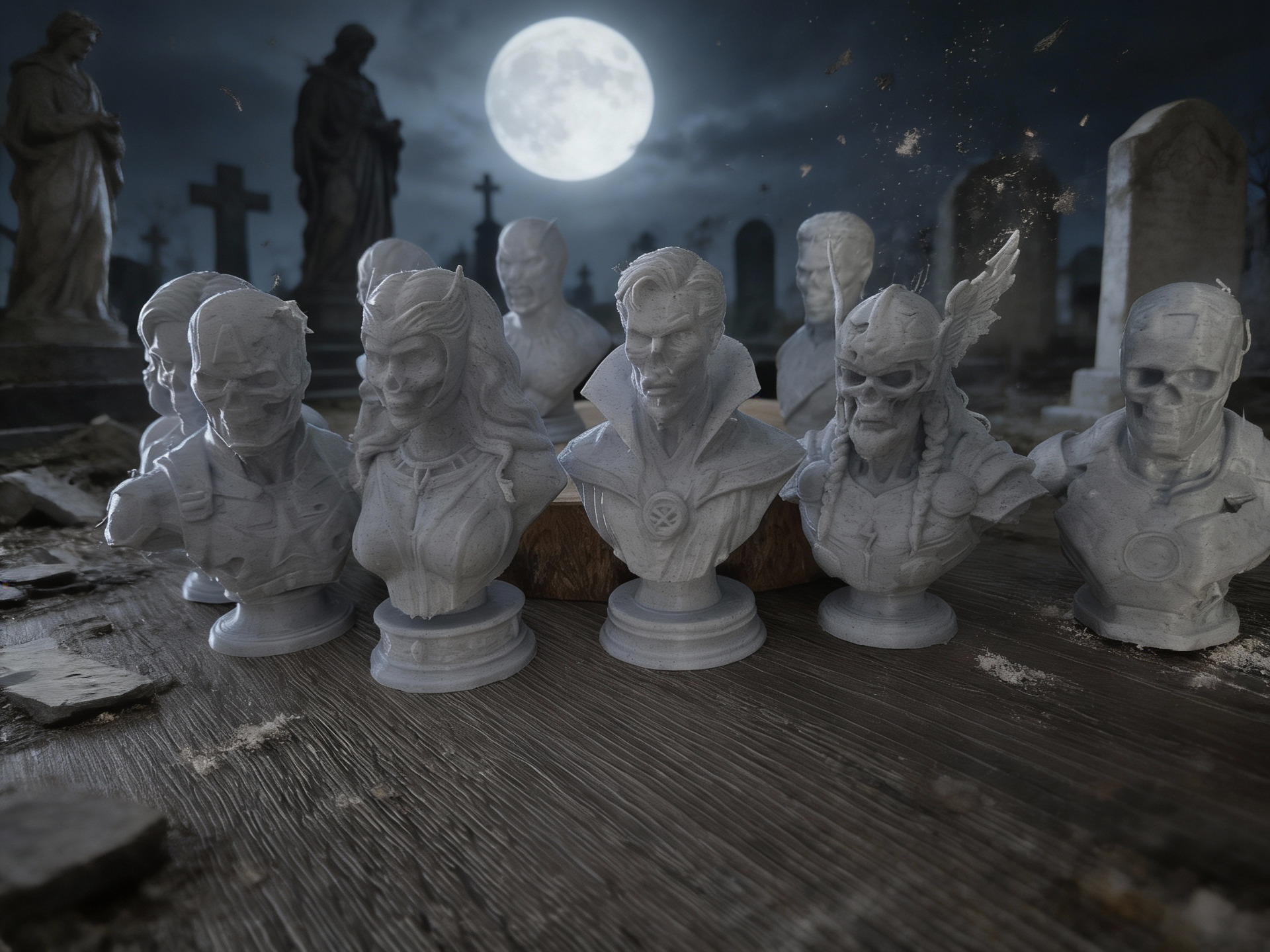 Marvel Undead Series Busts