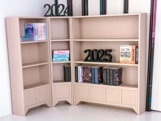 erweiterbares Mini Bücherregal - 3 Fächer