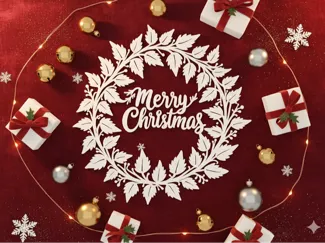 Merry Christmas Wreath Decoration 