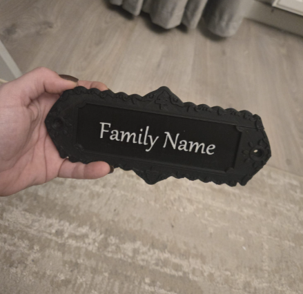 Customizable Victorian Door Name Sign - 1