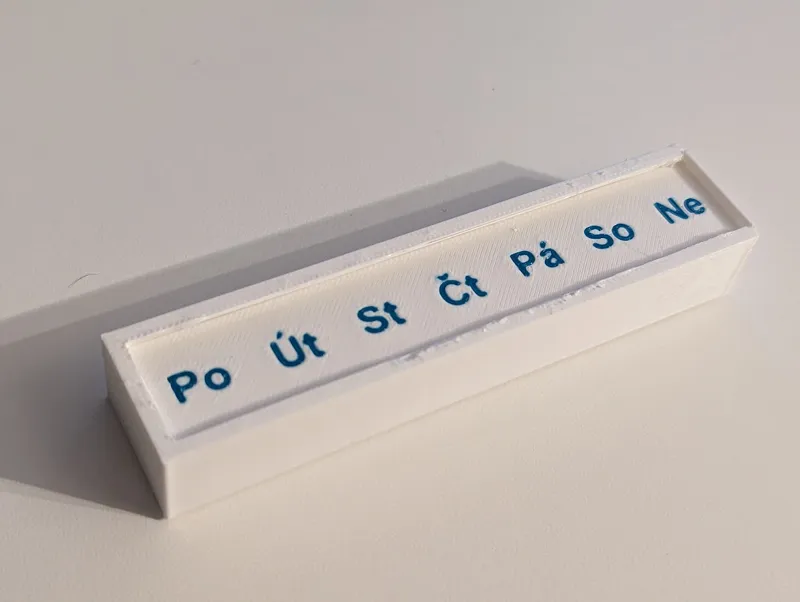 Pill organizer with lid labels