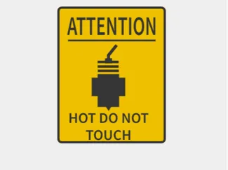 3D PRINTER HOT SIGN