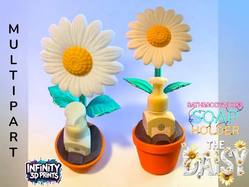 MULTIPART-THE DAISY BBW SOAP HOLDER WITH MAG POT 