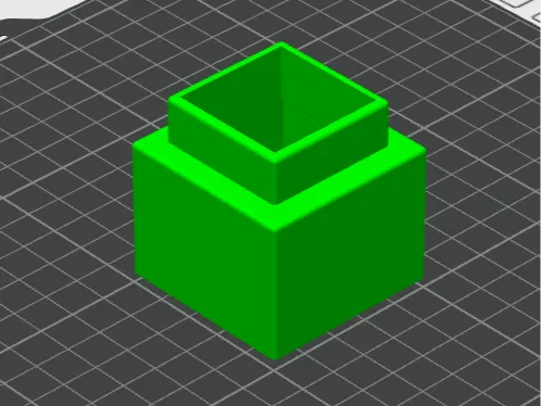 small cubed plant pot