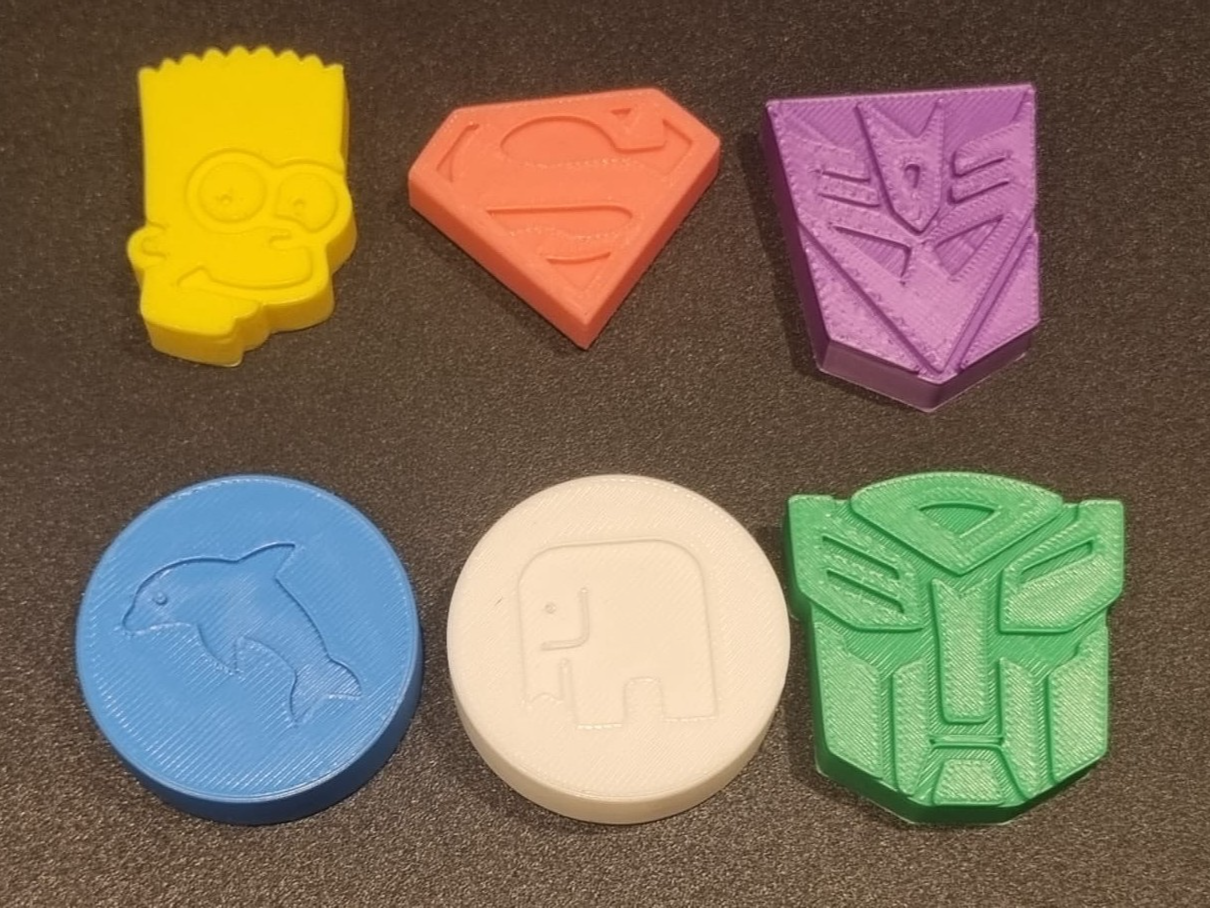 Colorful Retro Party Tokens 03