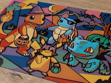 Marco decorativo: Kanto Starter Halloween Party Hueforge & Frame — vista de referencia 4