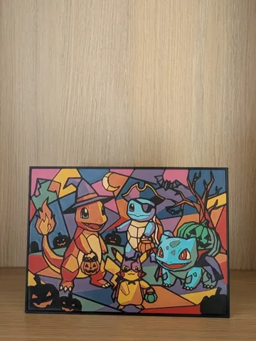 Marco decorativo: Kanto Starter Halloween Party Hueforge & Frame — vista de referencia 2