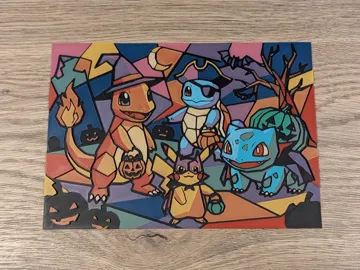 Marco decorativo: Kanto Starter Halloween Party Hueforge & Frame — vista de referencia 3