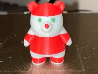 Single Bear, 3 colors, .2mm layer, 10% gyroid, supports