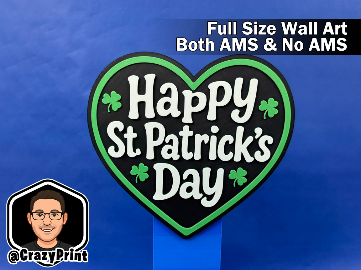 Fun Happy St Patricks day sign / Wall Art - No AMS