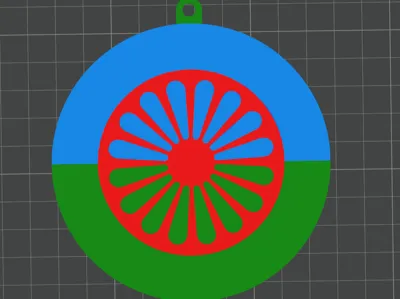 Roma flag keychain