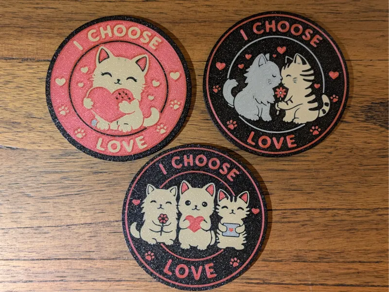 Love Cat Coasters
