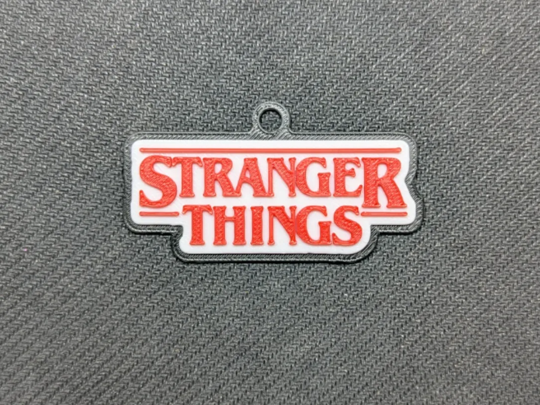 Stranger Things logo keychain - Free 3D Print Model - MakerWorld
