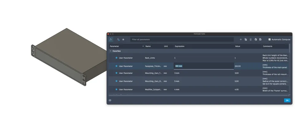 Parametric 10in Mini-Rack Panels by Crampy MakerWorld: Download Free 3D ...