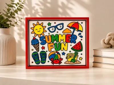 Display and Storage box for Coloring Pages