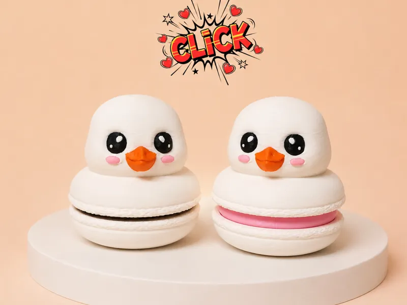 Macaron Duck Fidget Clicker