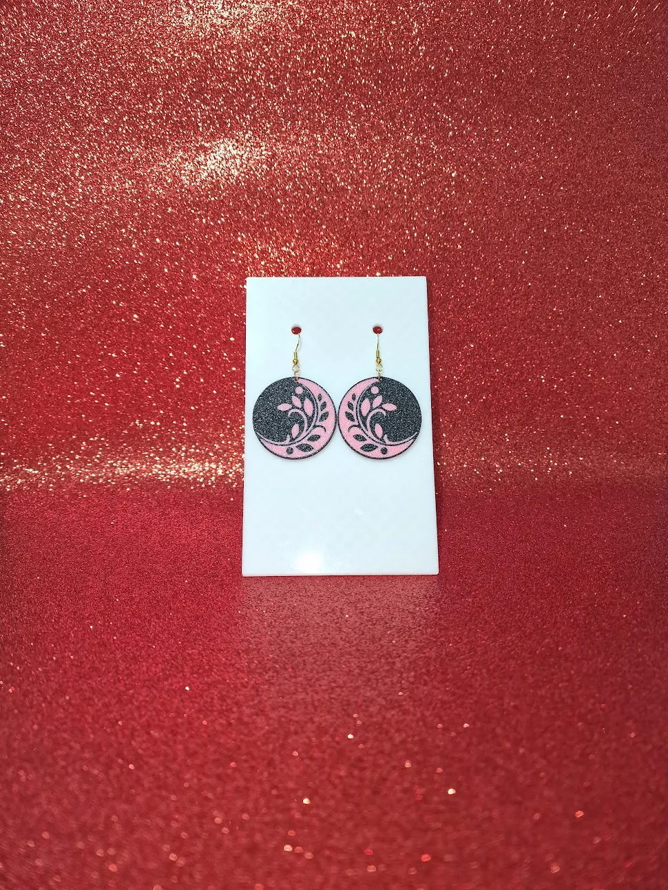 Floreal ying yang earrings view 2