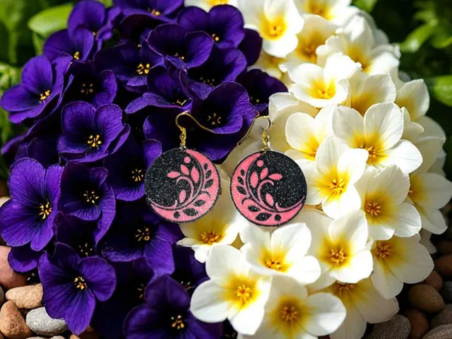 Floreal ying yang earrings