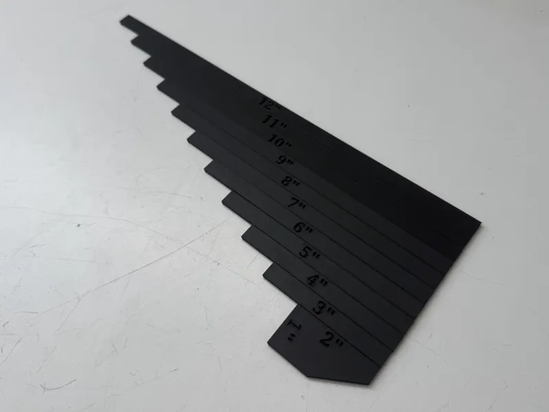 measuring sticks 1-12 inch
