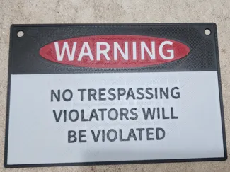 no trespassing, violated