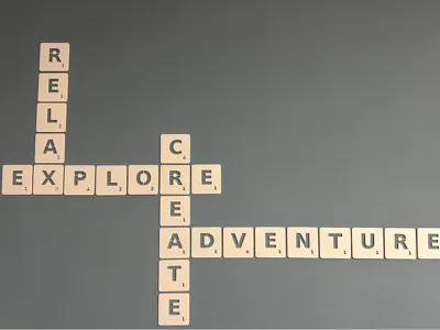 Scrabble letters for the wall