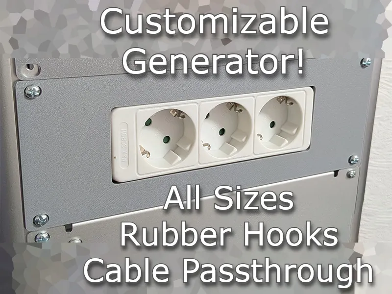Customizable 10 Inch Rack Powerstrip Mount