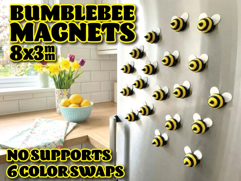 Cute Simple Bumble Bee Booty Fridge Magnets