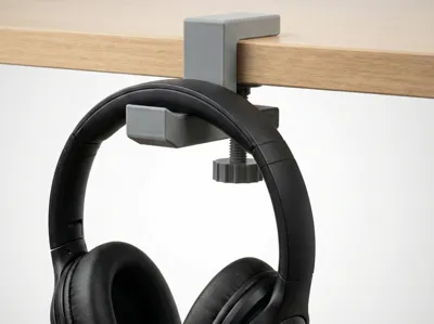 Adjustable Screw-Clamp Headphone Hanger (Stand)