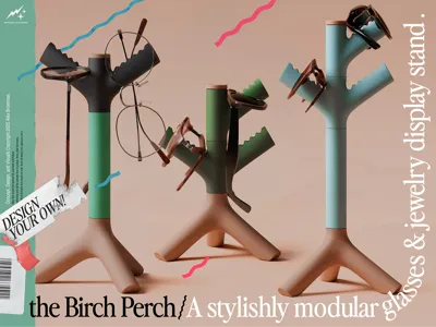The Birch Perch: A stylish glasses display stand