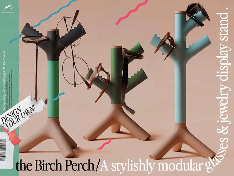The Birch Perch: A stylish glasses display stand