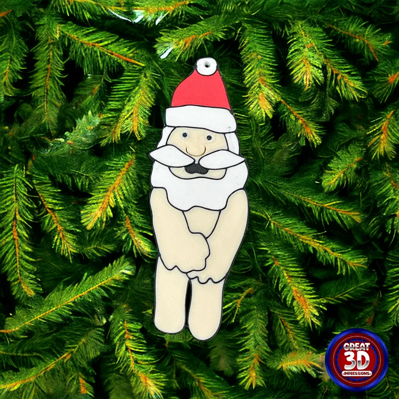 Funny Naked Santa