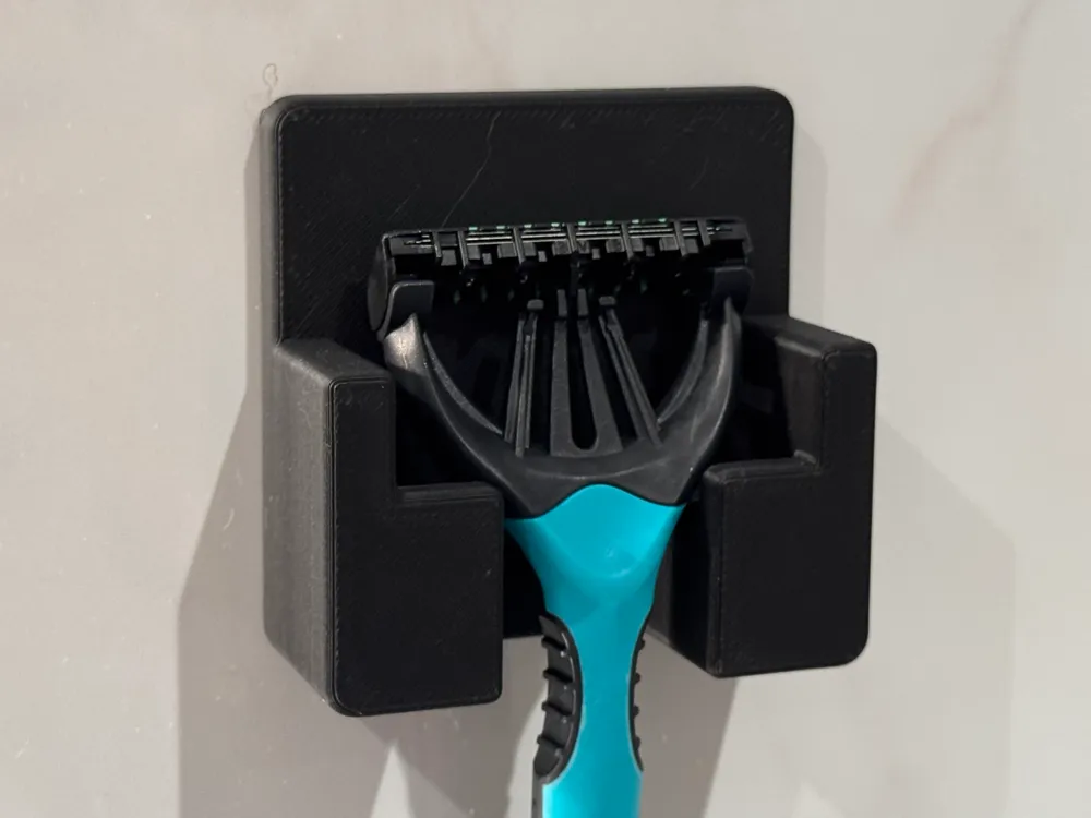 Self-Adhesive Razor Wall Mount Holder - Free 3D Print Model - MakerWorld