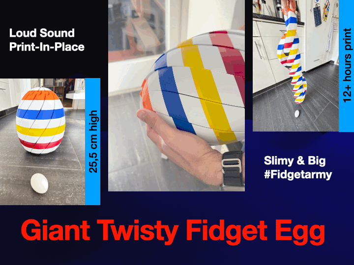 Giant Twisty Fidget Easter Egg