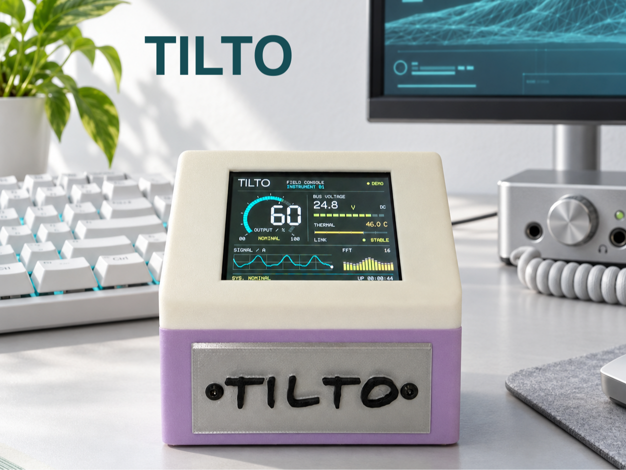 TILTO｜ESP32とタッチディスプレイのレトロPC風ケース 3D model