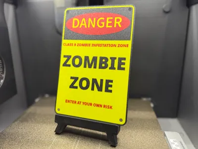 Zombie Zone - Door Sign for the wild Teenagers