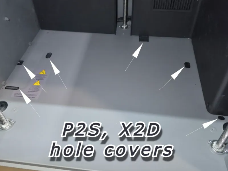 P2S / X2D cabinet base hole covers
