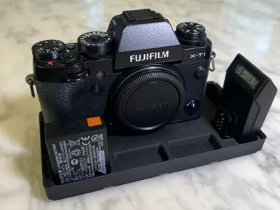 Gridfinity Fujifilm X-T1 + Flash + 3 Batteries 