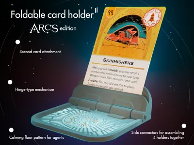 Foldable card holder | 63 x 88mm | ARCS board game