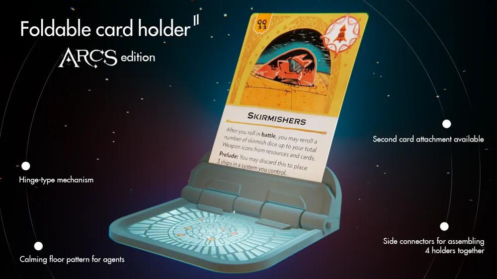 Foldable card holder | 63 x 88mm | ARCS board game - Free 3D Print